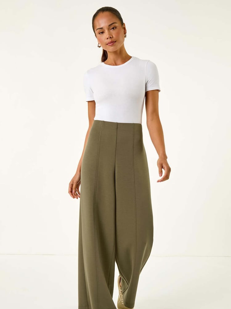 Roman Green Petite Front Seam Stretch Trousers - Image 1 of 5