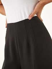 Roman Black Petite Cropped Wide Leg Stretch Trousers - Image 5 of 5