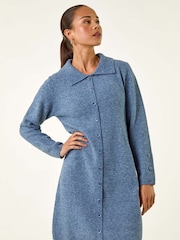 Roman Blue Collar Detail Knit Shift Dress - Image 4 of 5