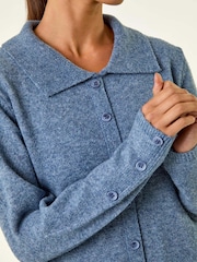 Roman Blue Collar Detail Knit Shift Dress - Image 5 of 5