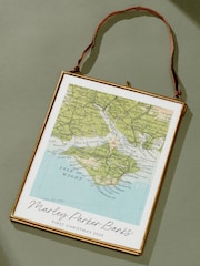 Christmas vintage Map Print with Gold Star by Posh Totty Designs - Image 3 of 4