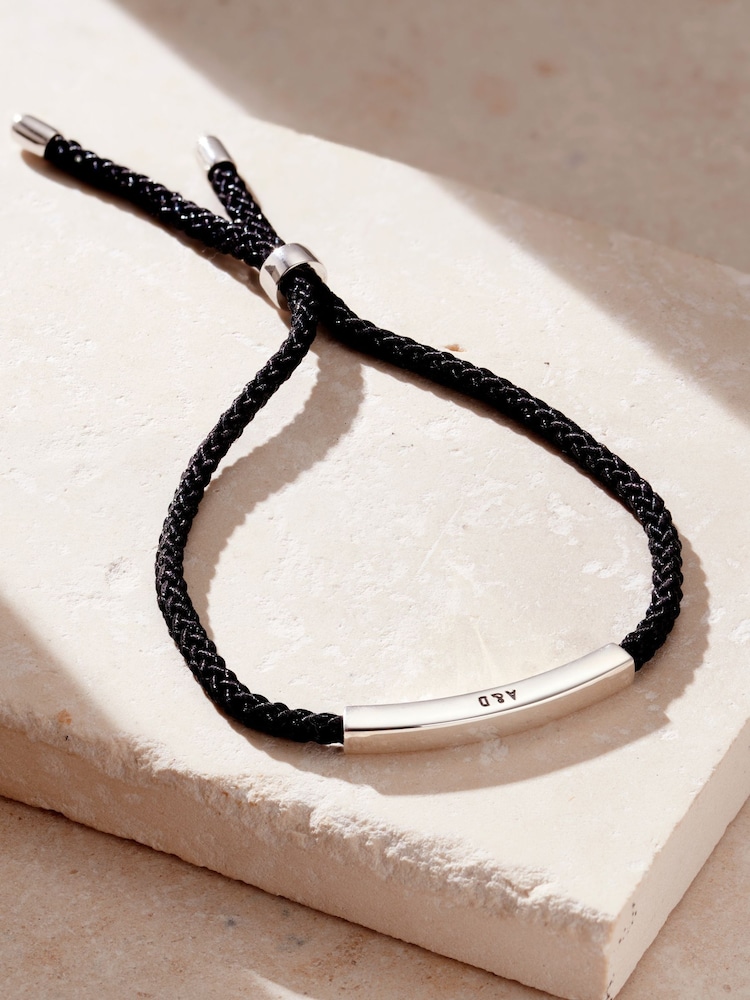 Posh Totty Designs Men’s Cord Personalised ID Bracelet - Image 1 of 4