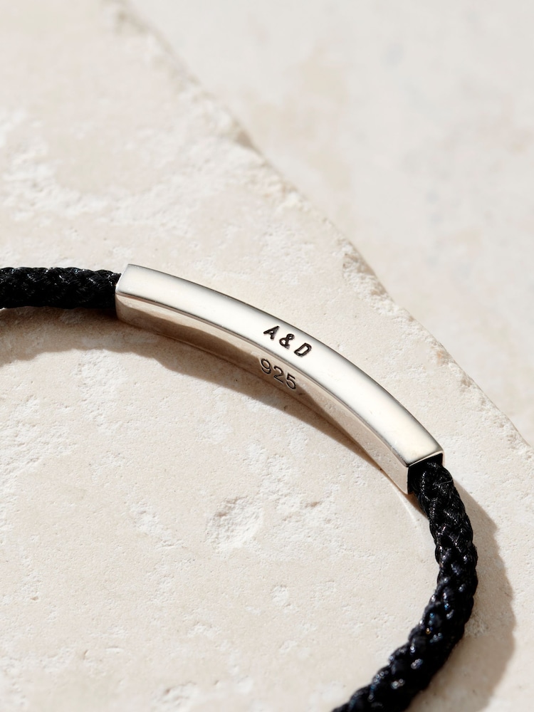 Posh Totty Designs Men’s Cord Personalised ID Bracelet - Image 2 of 4