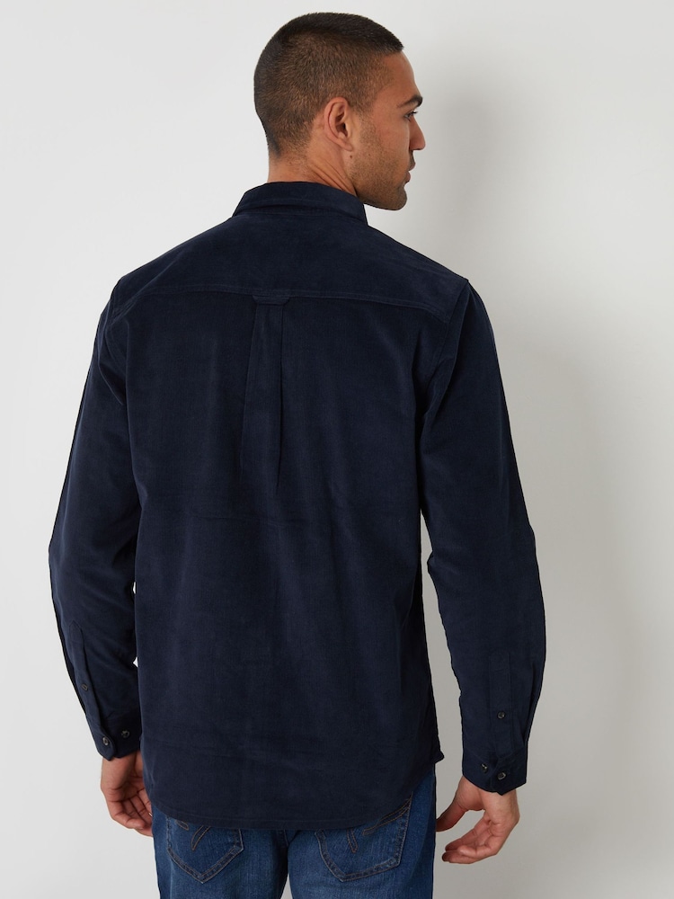 Threadbare Blue Corduroy Shirt - Image 2 of 4 Threadbare Blue Corduroy Shirt - Image 2 of 4
