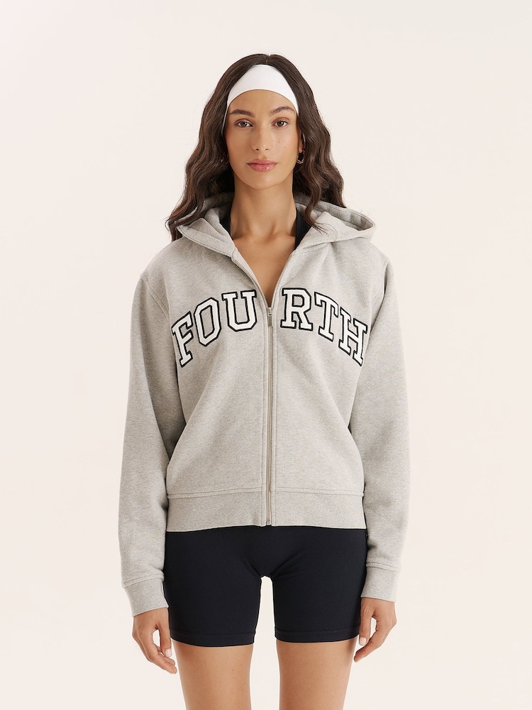 4th & Reckless Fourth Branded Zip Hoodie- Sienna - صورة 1 من 4 4th & Reckless Fourth Branded Zip Hoodie- Sienna - صورة 1 من 4