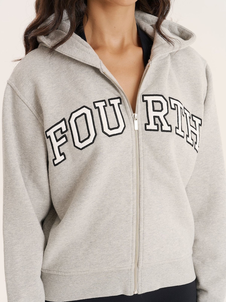 4th & Reckless Fourth Branded Zip Hoodie- Sienna - صورة 4 من 4 4th & Reckless Fourth Branded Zip Hoodie- Sienna - صورة 4 من 4