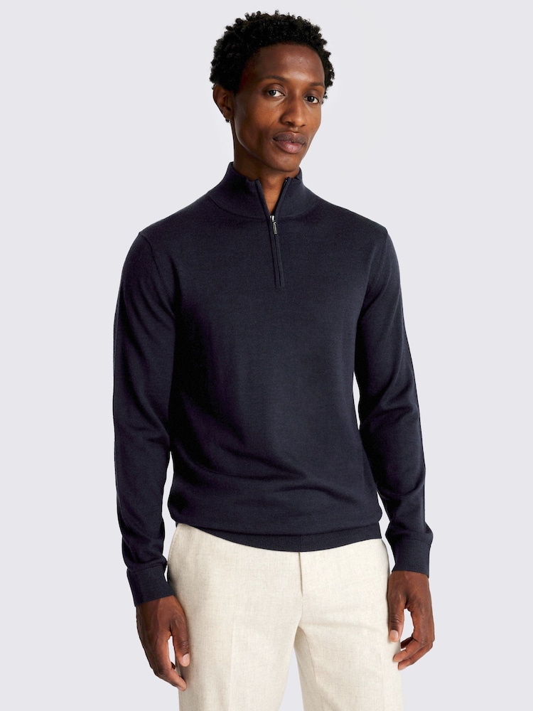 MOSS Merino Zip-Neck Jumper - Image 1 of 3