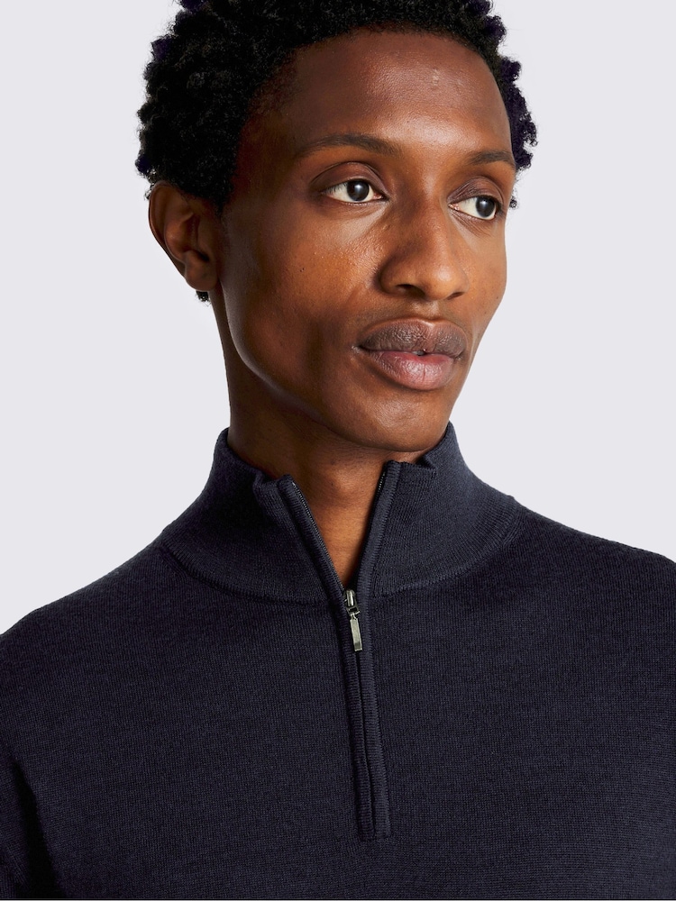 MOSS Merino Zip-Neck Jumper - Image 2 of 3