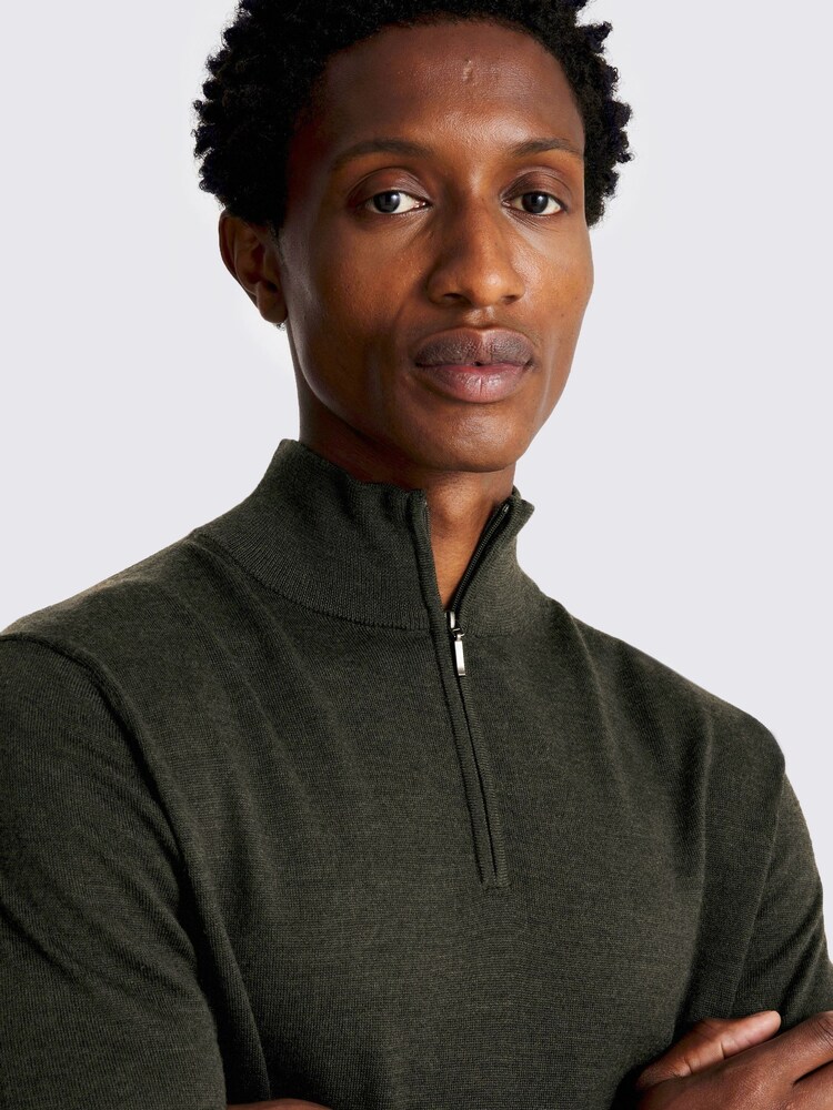 MOSS Merino Zip-Neck Jumper - Image 3 of 3
