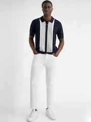 Calvin Klein Golf Blue Monard Knitted Polo Shirt - Image 3 of 8