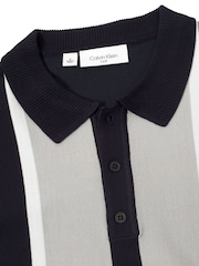 Calvin Klein Golf Blue Monard Knitted Polo Shirt - Image 7 of 8