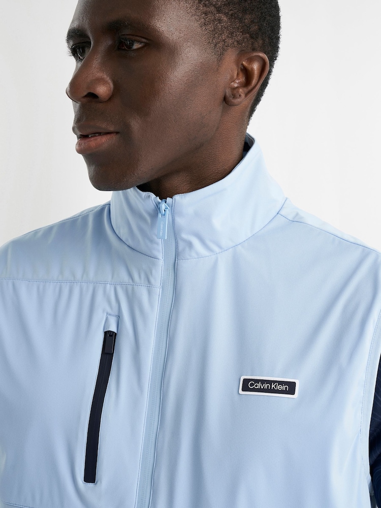 Calvin Klein Golf Blue Deerpark Lightweight Gilet - Image 2 of 12