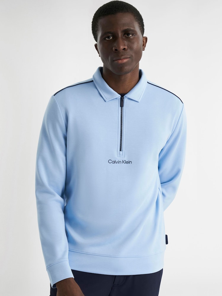 Calvin Klein Golf Blue Rossmore Collared Half Zip - Image 1 of 10