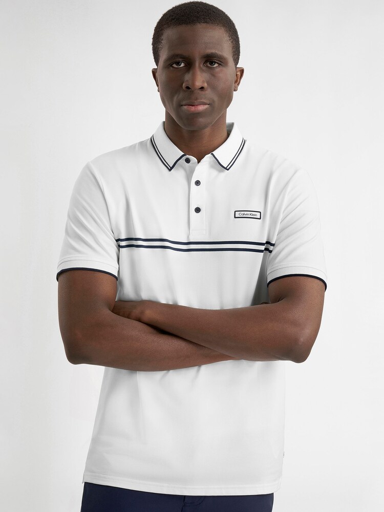 Calvin Klein Golf White Newtown Polo - Image 1 of 8 Calvin Klein Golf White Newtown Polo - Image 1 of 8