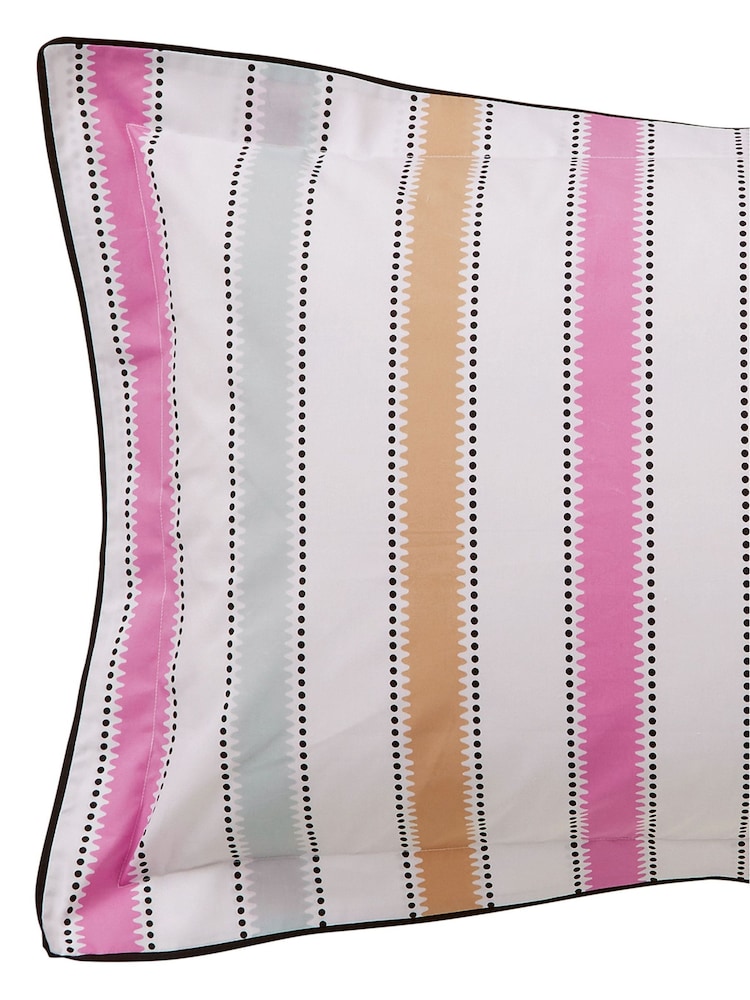 Yvonne Ellen Multi Wobble Stripe 100% Cotton Pillowcase Pair - Image 6 of 6