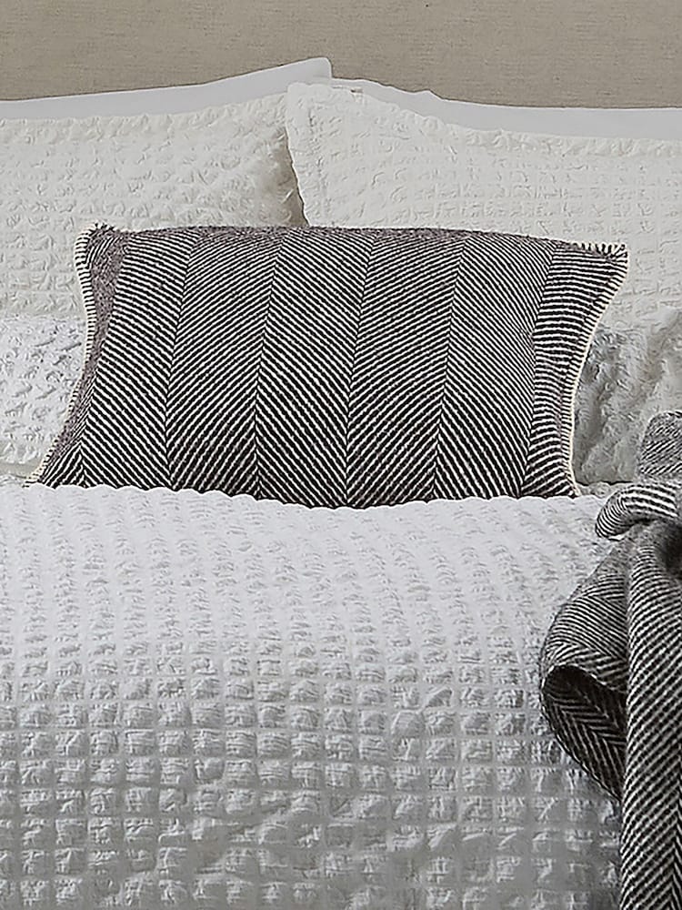 Murmur Storm Grey Ennis 100% Wool Cushion - Image 1 of 3