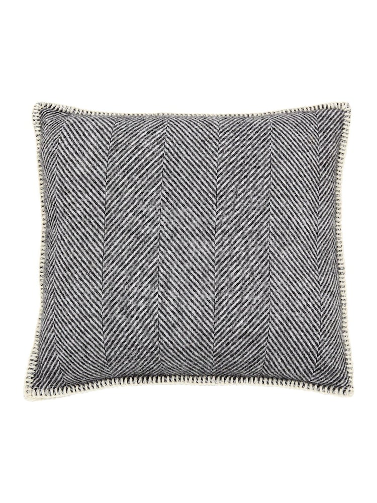 Murmur Storm Grey Ennis 100% Wool Cushion - Image 2 of 3