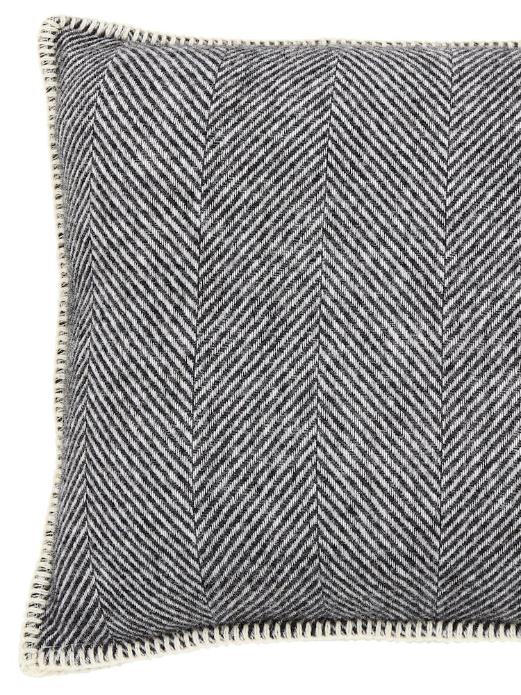 Murmur Storm Grey Ennis 100% Wool Cushion - Image 3 of 3