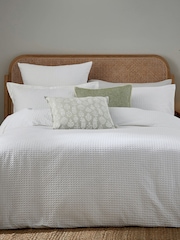 Murmur White Lida Waffle 100% Cotton Duvet Set - Image 1 of 6