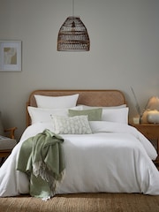 Murmur White Lida Waffle 100% Cotton Duvet Set - Image 2 of 6