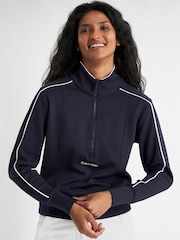 Calvin Klein Golf Blue Quinta Quarter Zip Top - Image 2 of 8