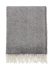 Murmur Storm Grey Ennis 100% Wool Throw - Image 4 of 4