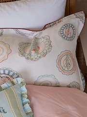 Yvonne Ellen Multi Vintage Plates Cotton Pillowcase Pair - Image 1 of 6