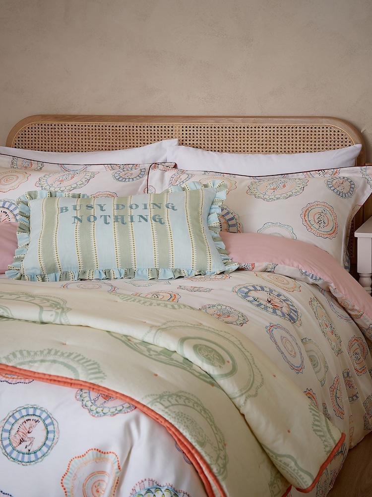 Yvonne Ellen Multi Vintage Plates Cotton Pillowcase Pair - Image 2 of 6