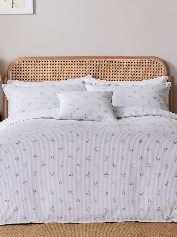 Murmur Sage Thalia 100% Cotton Duvet Set - Image 1 of 6