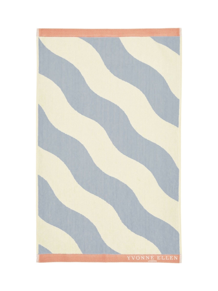 Yvonne Ellen Frosted Lake Signature Stripe Cotton Towel - Image 3 of 3