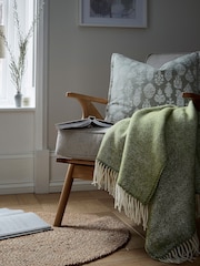 Murmur Dark Sage Ennis 100% Wool Throw - Image 2 of 3