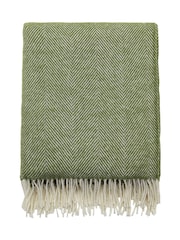 Murmur Dark Sage Ennis 100% Wool Throw - Image 3 of 3