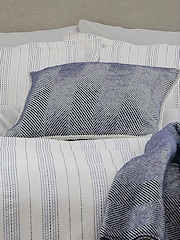 Murmur Navy Ennis 100% Wool Cushion - Image 1 of 4