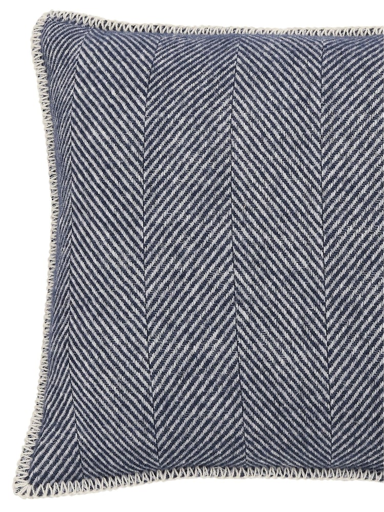 Murmur Navy Ennis 100% Wool Cushion - Image 4 of 4