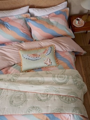 Yvonne Ellen Fresh Sage Vintage Plates Quilted Throw - Image 1 of 4