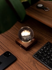 Gingko Walnut Amber Crystal Light with 3D Laser Rain Cloud - Image 4 of 5