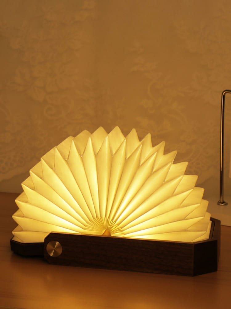 Gingko Walnut Smart Origami Wood Lamp - Image 2 of 5 Gingko Walnut Smart Origami Wood Lamp - Image 2 of 5