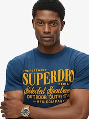 Superdry Blue Outdoor Supply Company Relaxed T-Shirt - Image 4 of 6