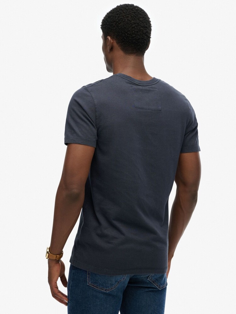 Superdry Blue Vintage Athletic T-Shirt - Image 2 of 4 Superdry Blue Vintage Athletic T-Shirt - Image 2 of 4