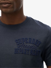 Superdry Blue Vintage Athletic T-Shirt - Image 4 of 4