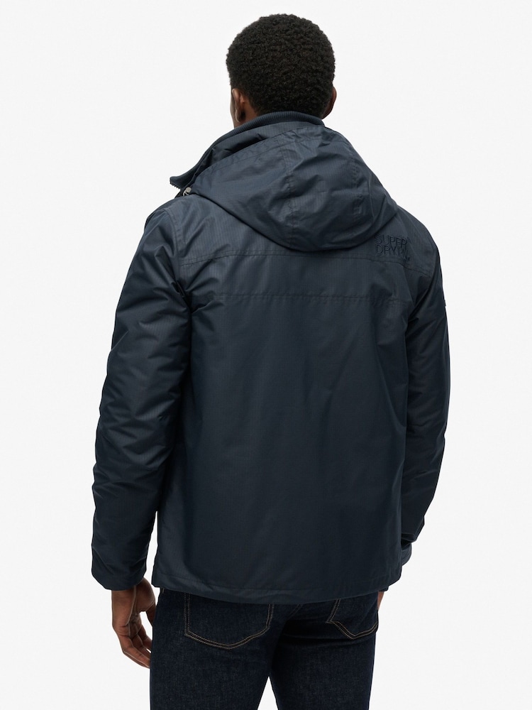 Superdry Blue Hooded Mountain Windbreaker Jacket - Image 2 of 7 Superdry Blue Hooded Mountain Windbreaker Jacket - Image 2 of 7