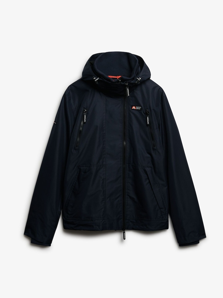 Superdry Blue Hooded Mountain Windbreaker Jacket - Image 7 of 7 Superdry Blue Hooded Mountain Windbreaker Jacket - Image 7 of 7