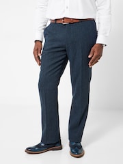 Joe Browns Blue Handsome Herringbone Trousers - Image 1 of 6