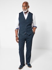 Joe Browns Blue Handsome Herringbone Trousers - Image 3 of 6