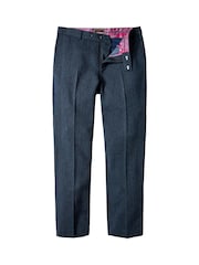 Joe Browns Blue Handsome Herringbone Trousers - Image 6 of 6