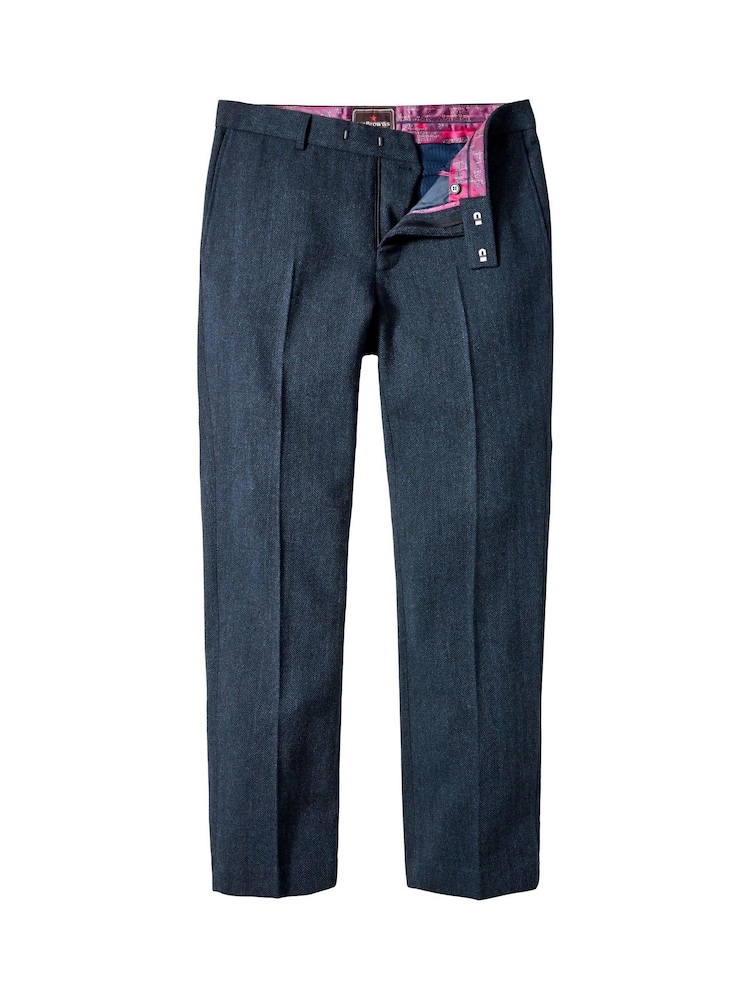 Joe Browns Blue Handsome Herringbone Trousers - Image 6 of 6 Joe Browns Blue Handsome Herringbone Trousers - Image 6 of 6