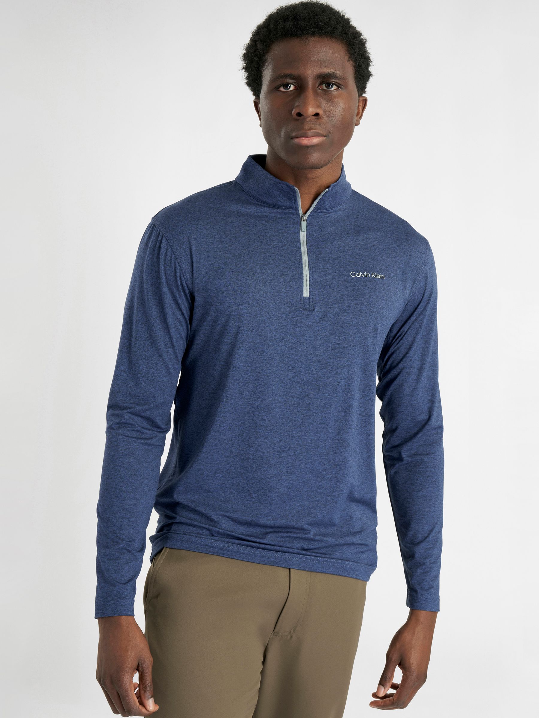 Buy Calvin Klein Golf Blue Newport Half Zip T-Shirt from Next