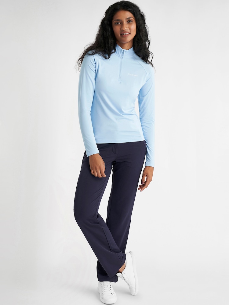 Calvin Klein Golf Blue Dakota Quarter Zip Top - Image 2 of 9 Calvin Klein Golf Blue Dakota Quarter Zip Top - Image 2 of 9