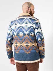 Joe Browns Blue Aztec Print Overshirt - Image 5 of 7