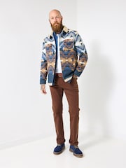 Joe Browns Blue Aztec Print Overshirt - Image 6 of 7